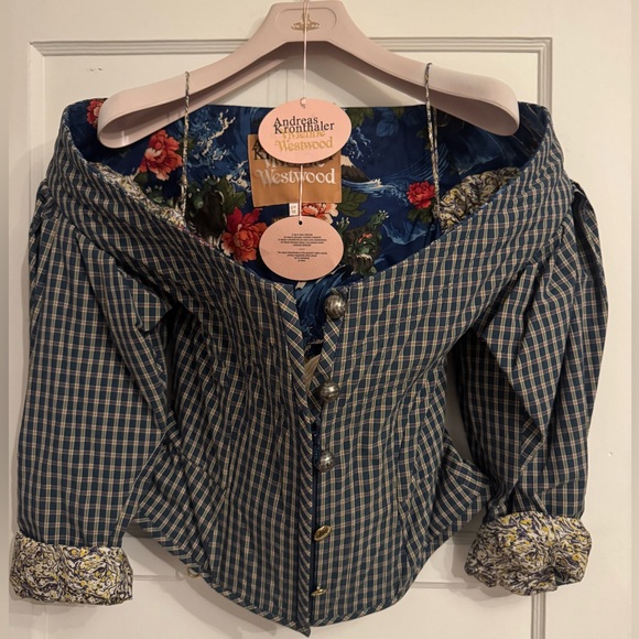 Vivienne Westwood Tops - Vivienne Westwood Plaid Corset Blouse